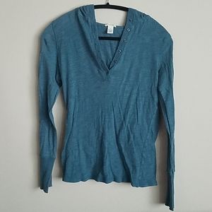 Long sleeve top with hood